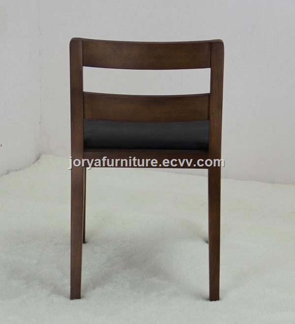 Mordern Solid Wood Dining Chair Leather Seating Dining Chair Desk Chair