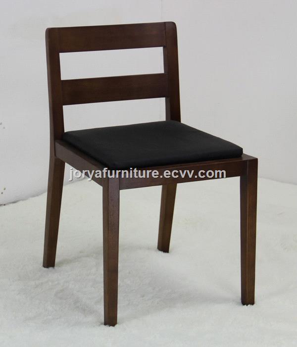 Mordern Solid Wood Dining Chair Leather Seating Dining Chair Desk Chair