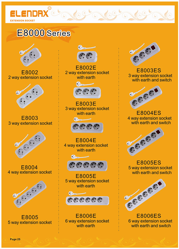 Elendax Electrical Extension socketE8002