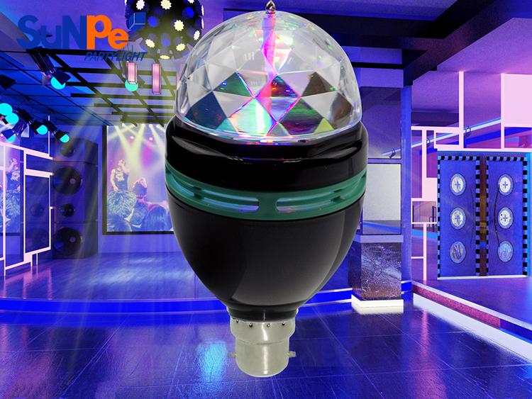 Party Disco DJ Bar Decoration RGB Crystal Magic Ball Stage Lights Led Rotating Bulb Lamp