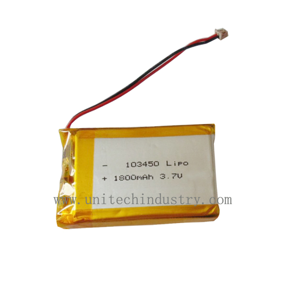 Rechargeable lithium polymer battery 103450 37V 1800mAh lipo battery pack