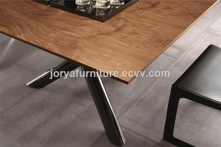 Modern Rectangle Dining Table MarbleTempered glassWooden Top table