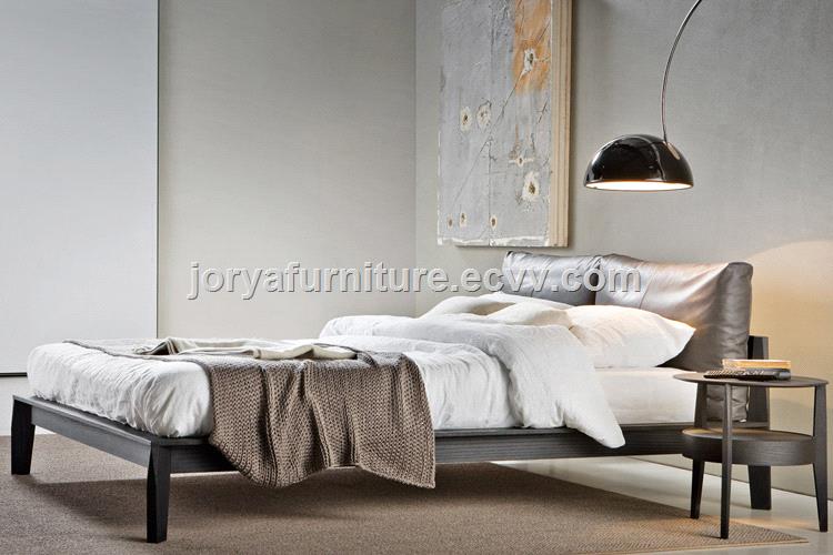 Modern Bedroom Furniture Ash Solid Wood Bed Real Leather Soft Bed High Quality Fabric Soft Bed