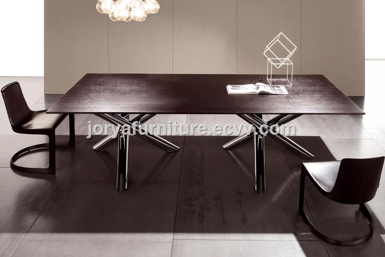 Modern Rectangle Dining Table MarbleTempered glassWooden Top table