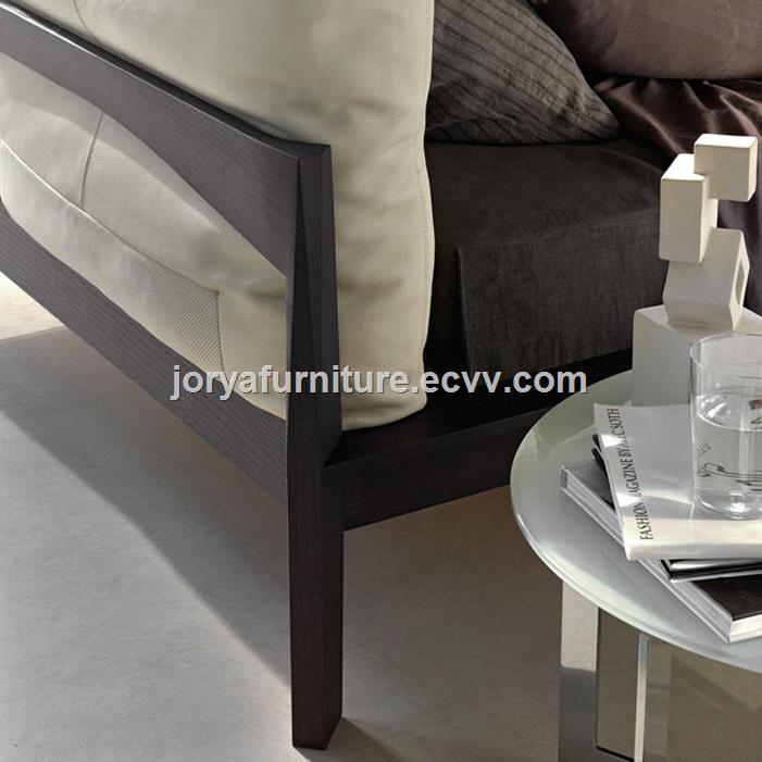 Modern Bedroom Furniture Ash Solid Wood Bed Real Leather Soft Bed High Quality Fabric Soft Bed
