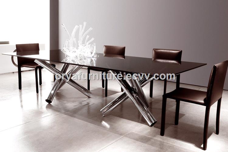 Modern Rectangle Dining Table MarbleTempered glassWooden Top table