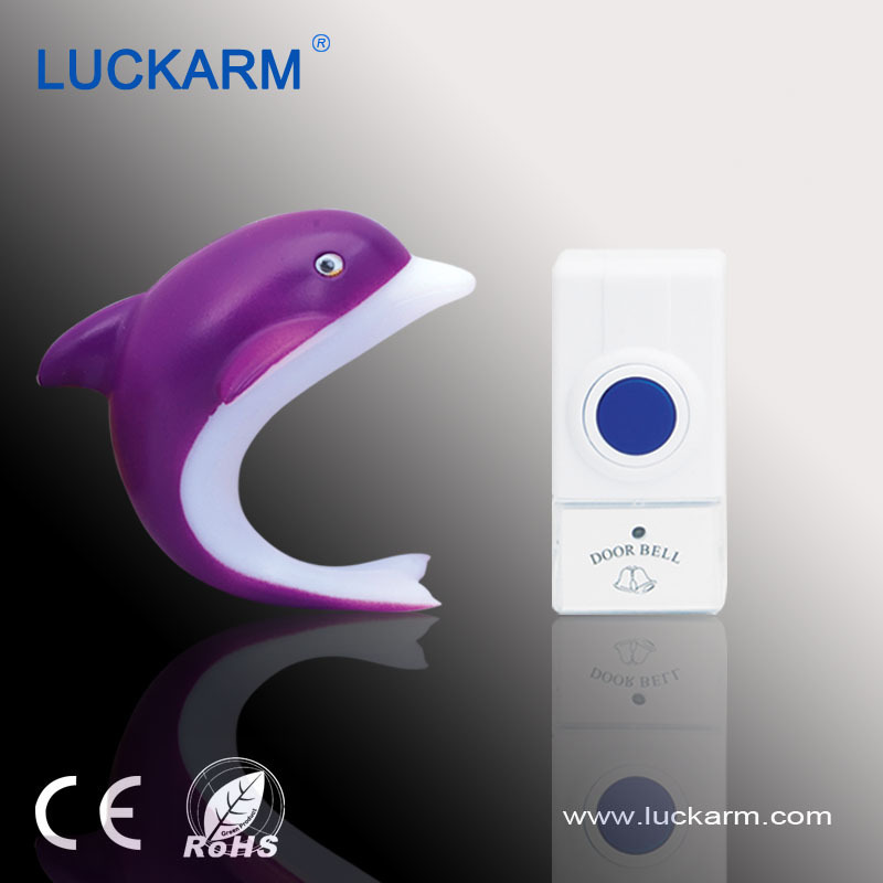 Luckarm Quality Cute Dolphin AC plug in waterproof wireless Doorbell