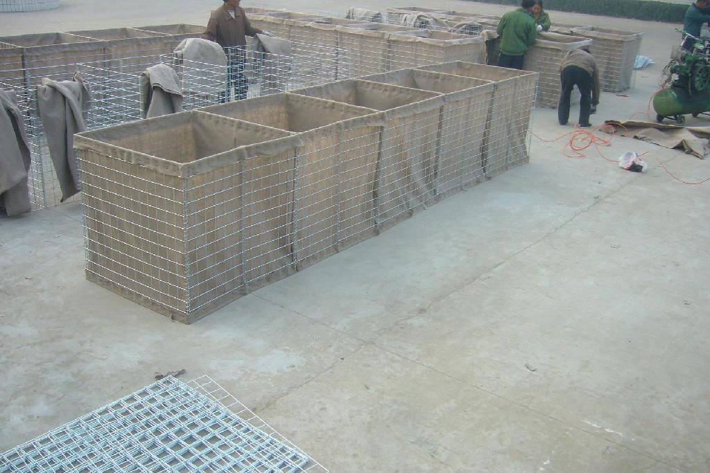 Hesco barrier for military