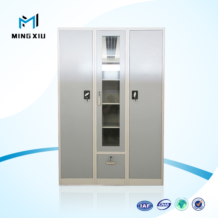 Mingxiu High Quality 3 Door Steel Wardrobe Bedroom