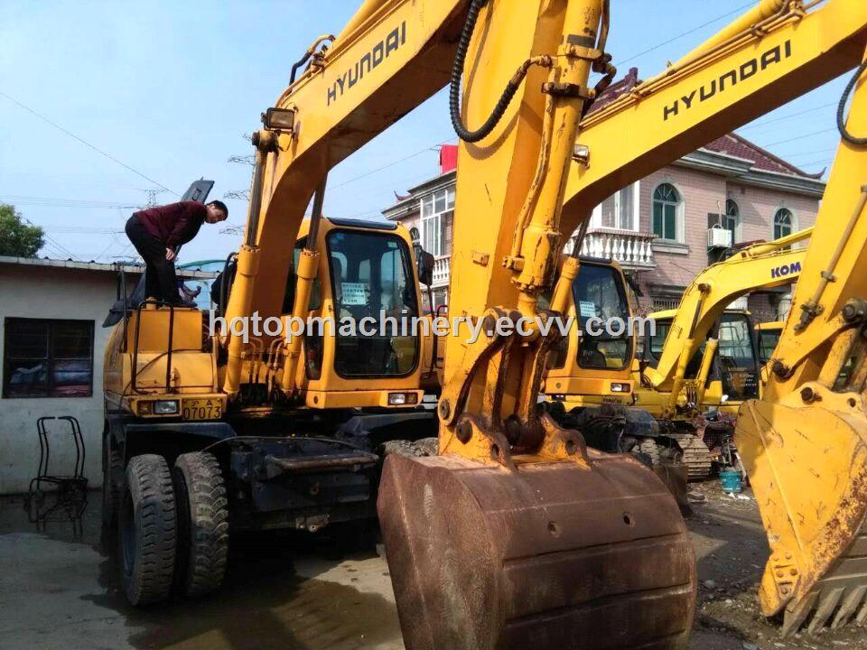 Korea Used Wheel ExcavatorHyundai R60R130 Wheel ExcavatorDigger