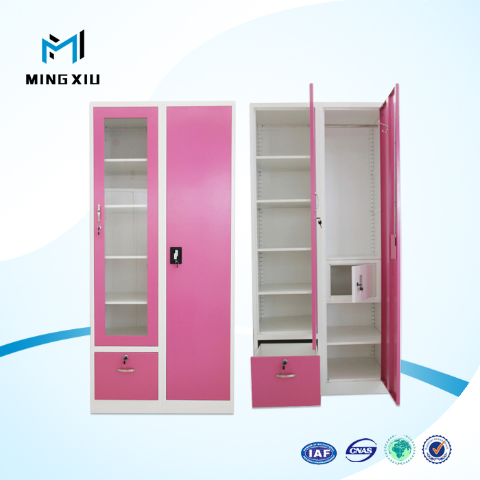 China Supplier 2 Door Wardrobe With Mirror Cabinet Designs For