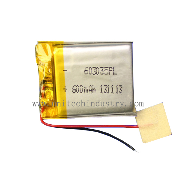 UN383 approved Lithium lipolymer battery 603035 600mAh 37V with best price