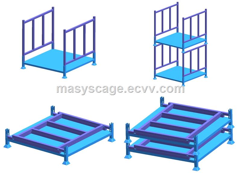 Stackable and foldable tyre storage racking