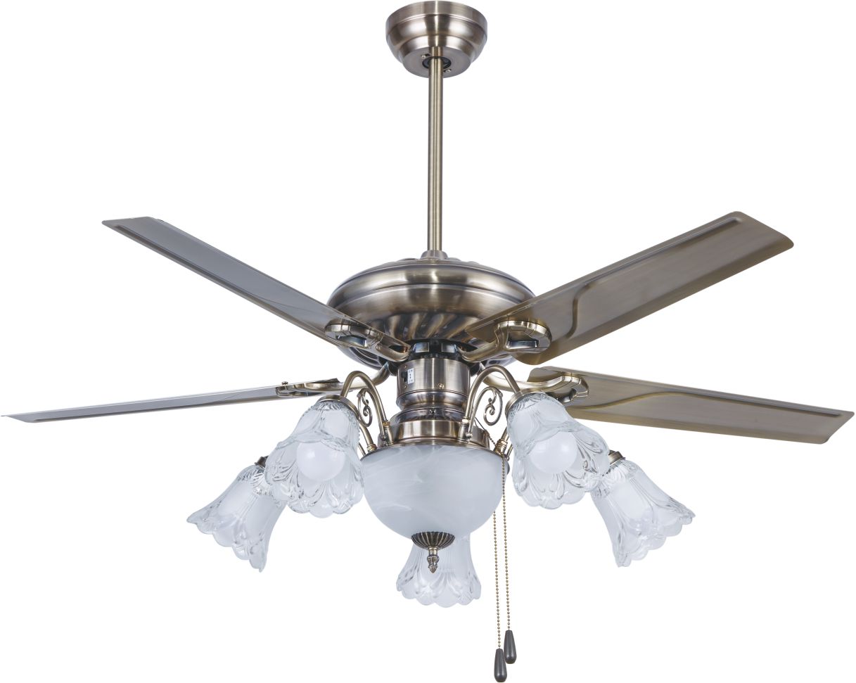 48 Inch chandelier iron ceiling fans with light