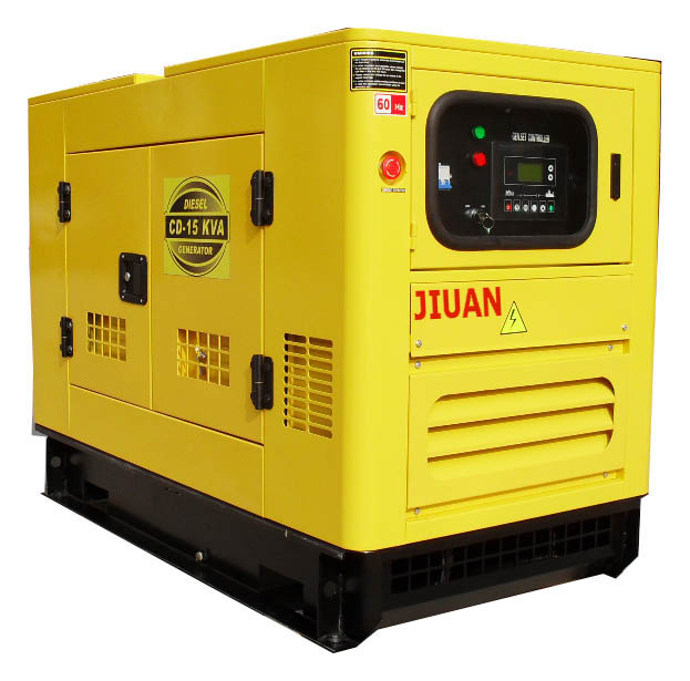 Guangzhou factory sale for 12KW 15kva electirc power silent diesel generator set