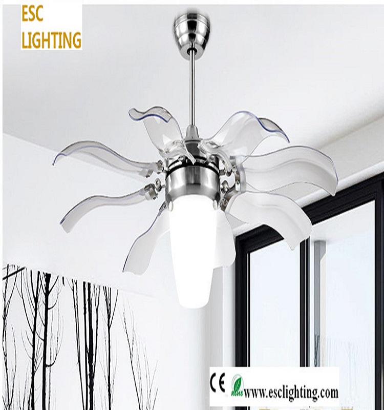White Color E27 Energy Saving fan with light