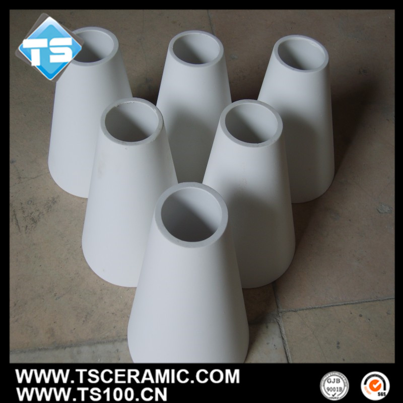 92 96 99 Alumina Cone-Shaped Tube/Pipe for Hydrocyclone Liner