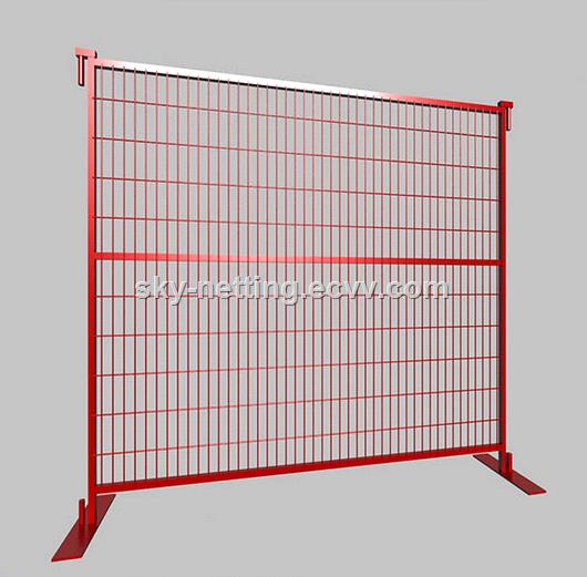 Canada market design 6x95ft temporary metal fence colorful pvc coated construction site fence