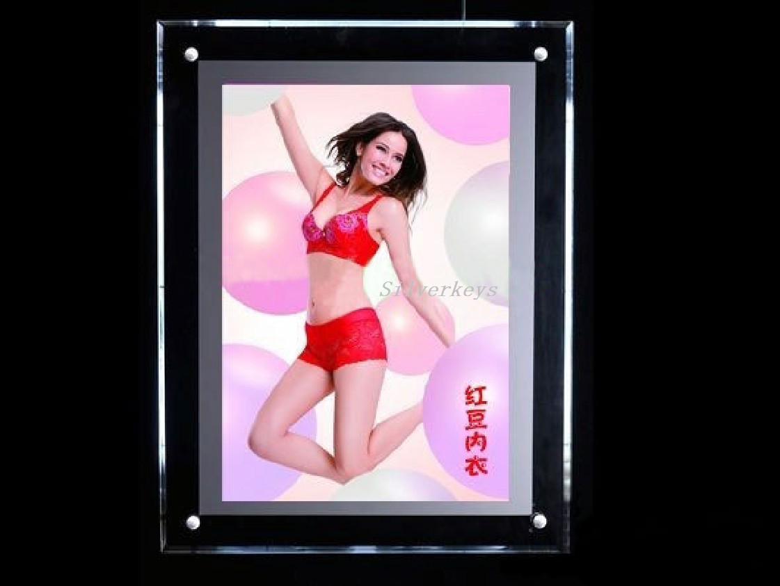 Acrylic Hotel and Restaurant Table Top Ultrathin LED Light Picture Frame