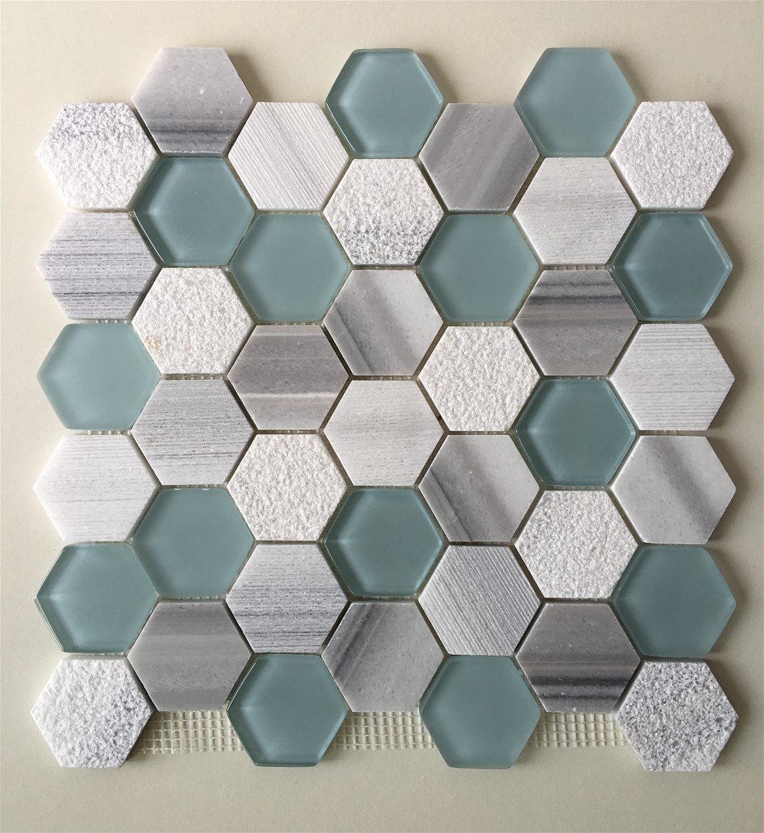 Hexagon Marble Mix Glass Mosaic From China Manufacturer Manufactory Factory And Supplier On Ecvv Com