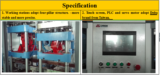 Threestation Container Thermoforming Machine