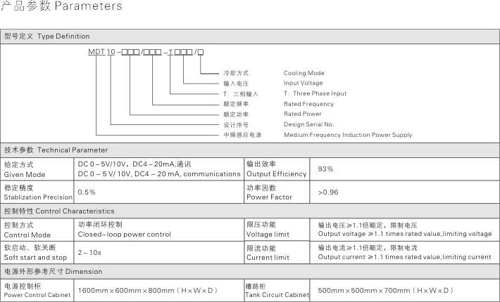 Medium Frequency InductionPower Supply