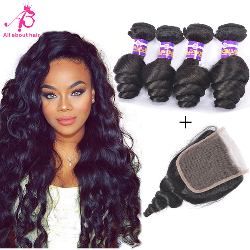Peruvian Indian Brazilian Malaysian Loose Wave Human Hair