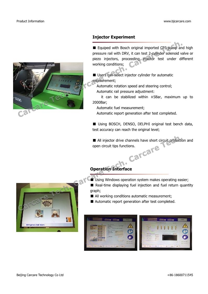 CCR2000 Common Rail Diesel Injector Test Bench with all data auto repair software