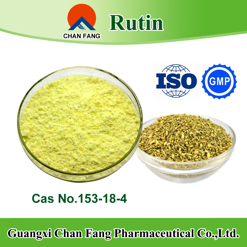 GMP manufacturer supply sophora japonica F. extract 95% rutin and 98% rutin(cas no.153-18-4)