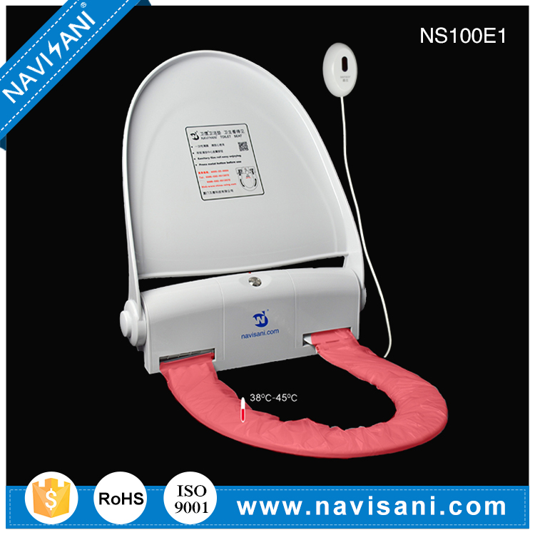 Electric heated toilet seat with disposable cover sanitary seat from
