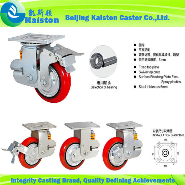 Double Spring 6 inch and 8 inch Spring Loaded Casters