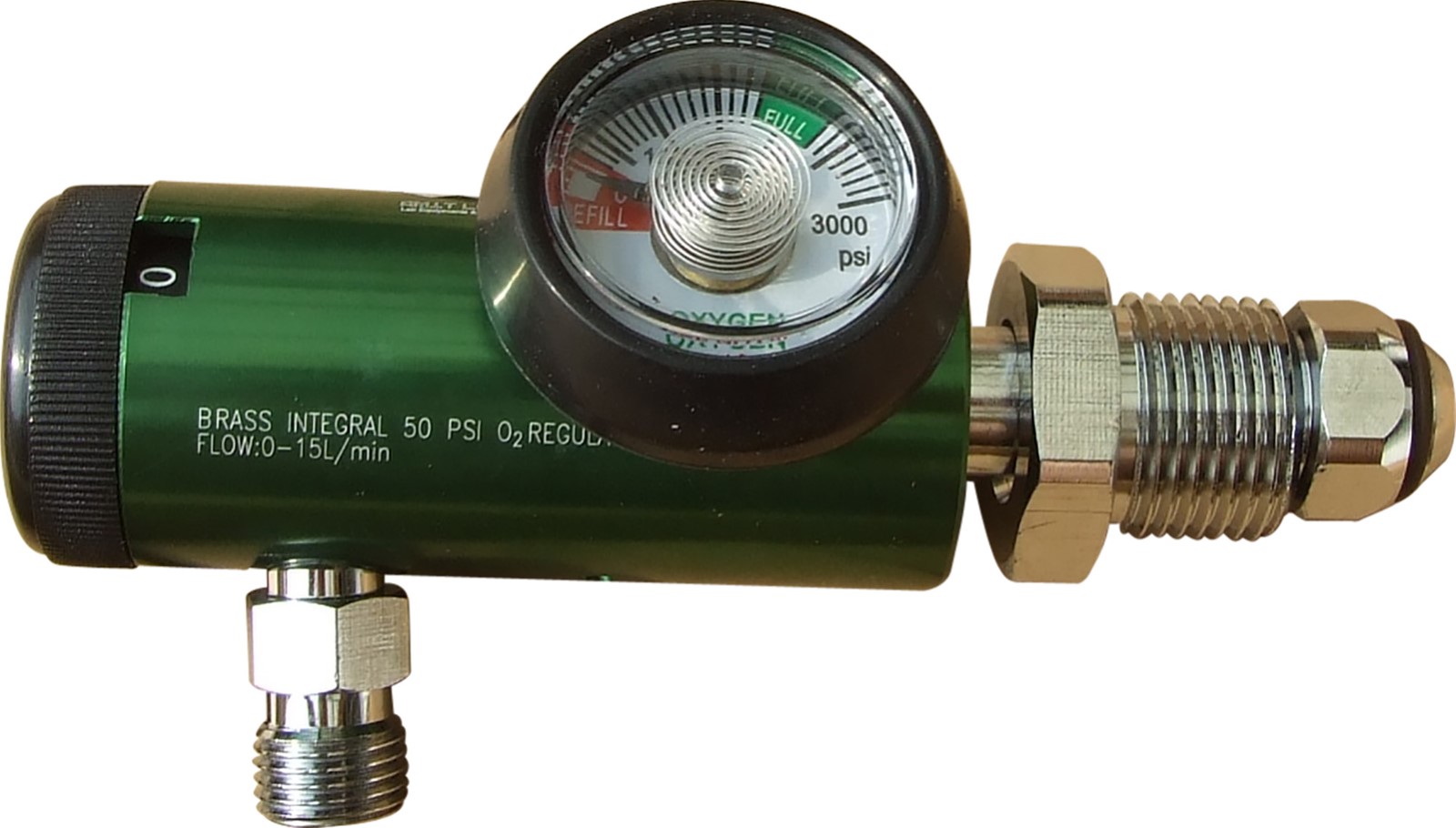 Bullnose oxygen regulator