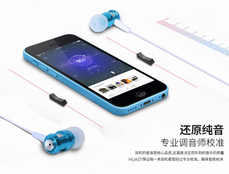 Professional 35mm Earphone Stereo ear Headphones headsets