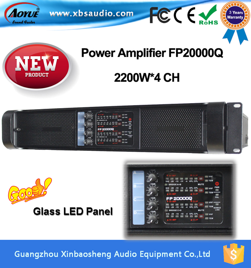 lab gruppen fp20000q 2200w4channels power amplifier with glass LED panel