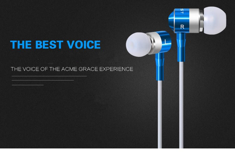 Metal Stereo InEar Earphone Earbuds Auriculares for Samsung for iPhone Earphones with Microphone