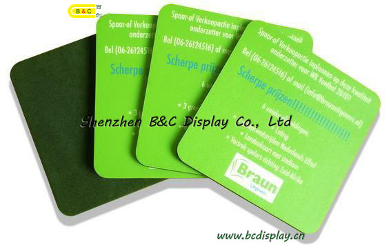 Ecofriendly absorbent paper coaster with SGSBCI003
