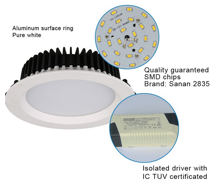 12W18W LED SMD Downlight diecasting aluminum heat sink