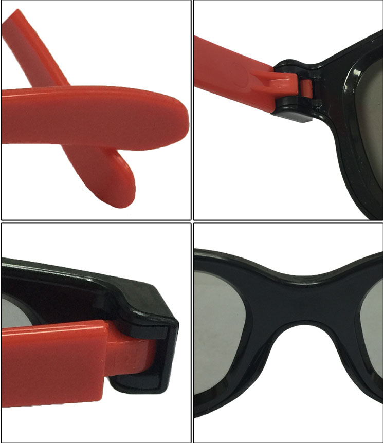 polarized custom real d plastic passive 3d glasses