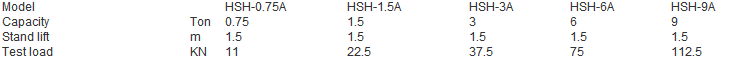 HSH manual Lever block