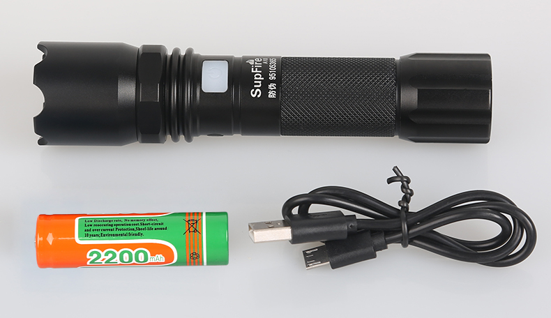 SupFire USB charging LED torch A10