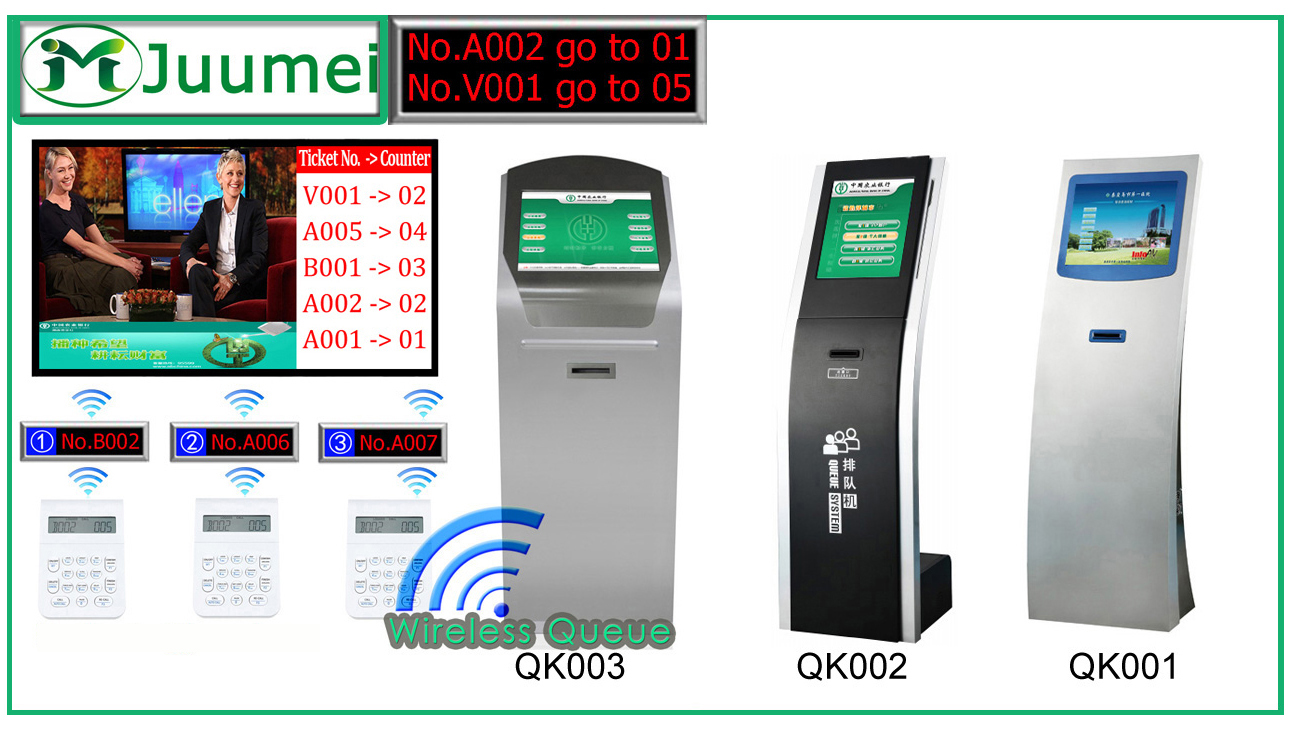 17 inch High Quality Bank Wireless Queue Management System with Best Software