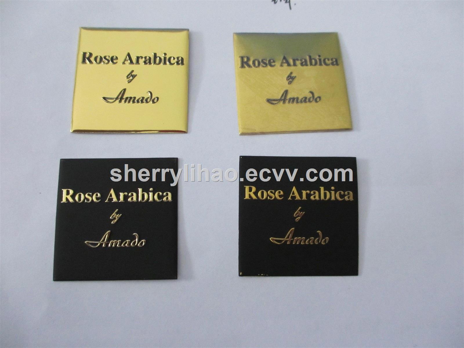 tin perfume labels perfume bottle sticker metal perfume labels