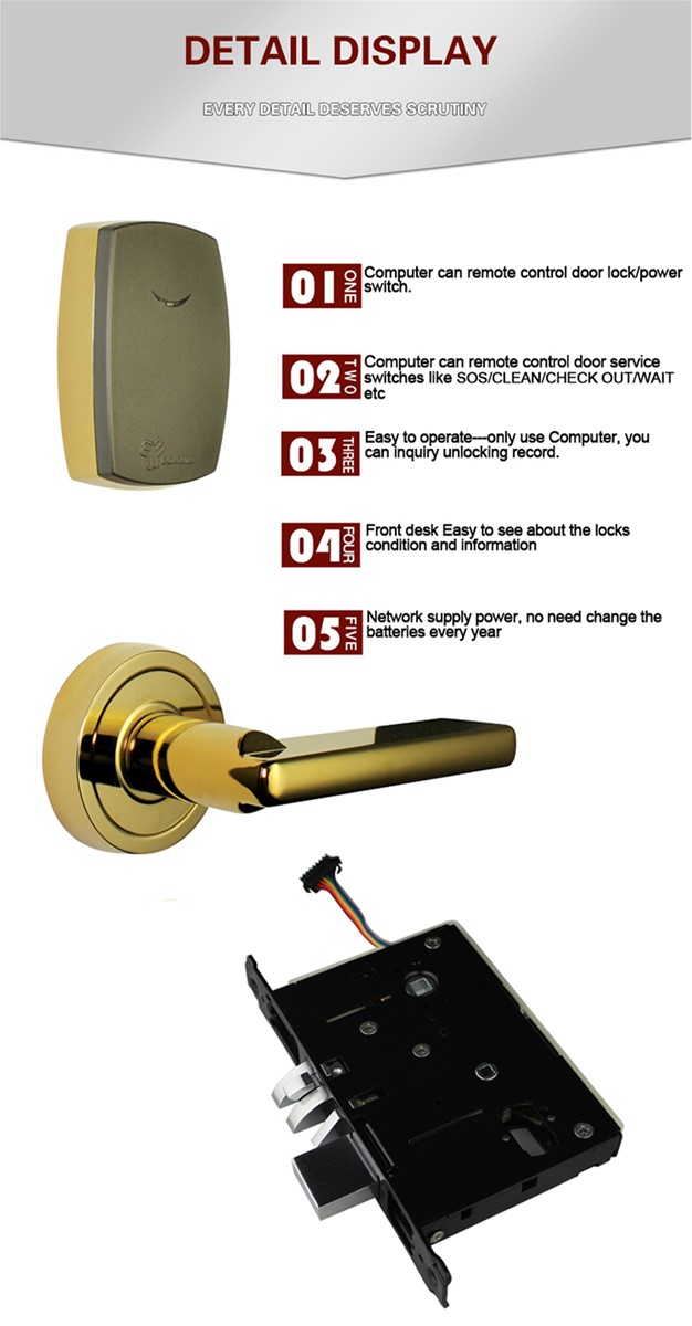 New Products 2016 Smart High Security Wireless Hotel Lock Wifi