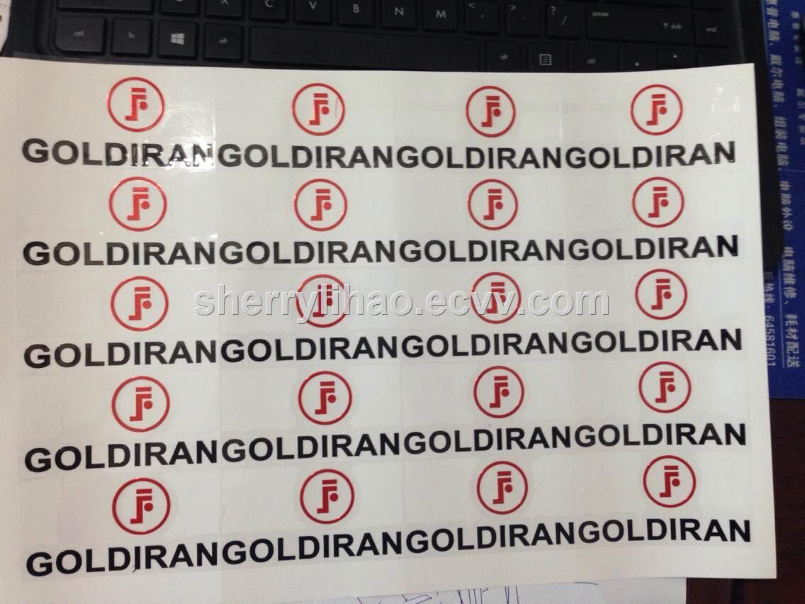 2016 decoration gold nickel metallic foil sticker
