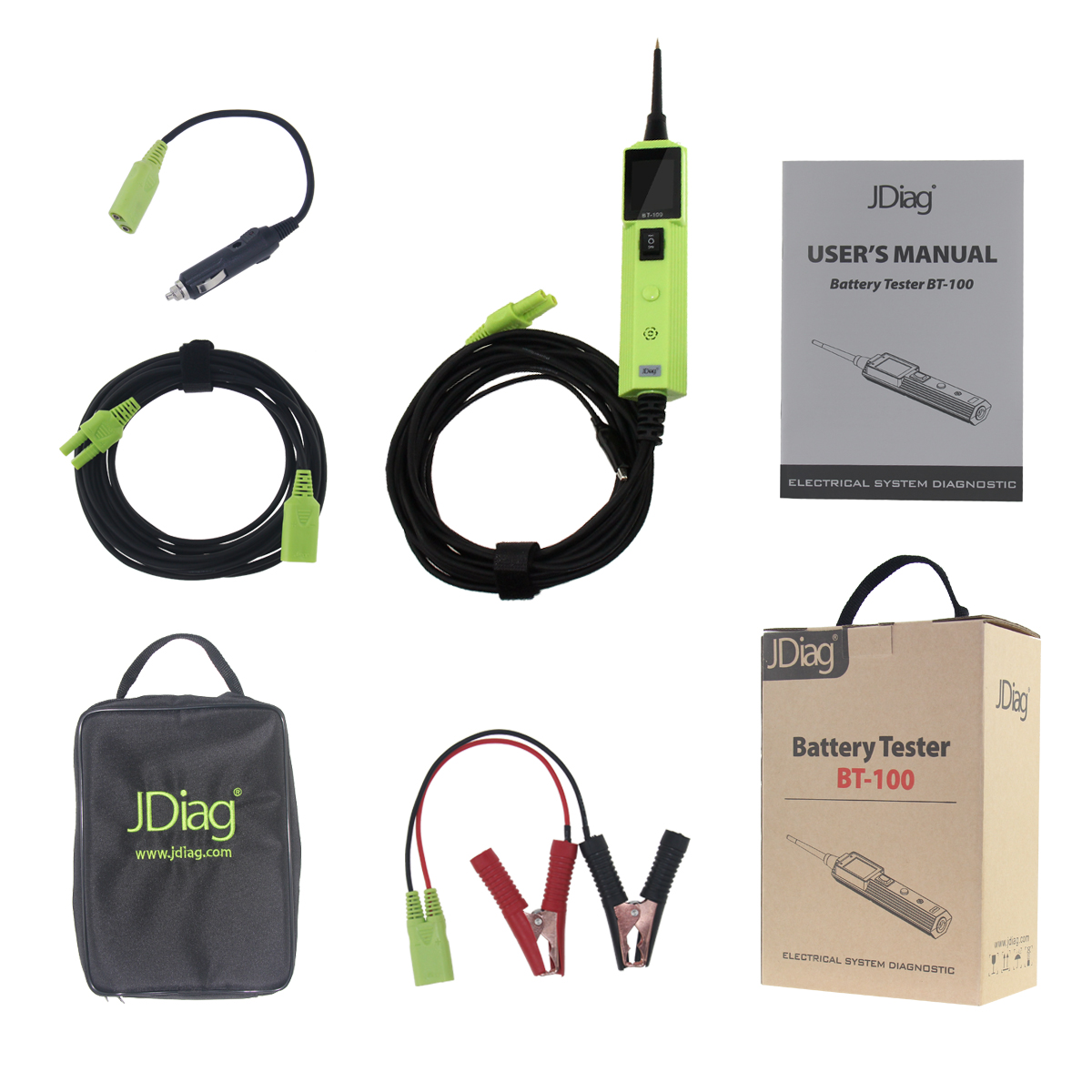 JDiag BT100 Battery Electrical System Circuit Tester Original