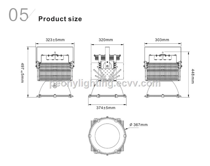 100W 150W 200W 250W 300W 400W 500W led highbay light led industrial lightled flood light