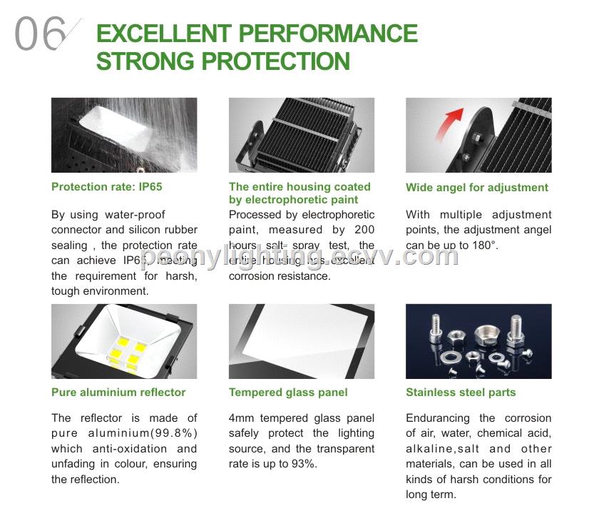 high power waterproof outdoor reflector led 150w ip66 led flood light