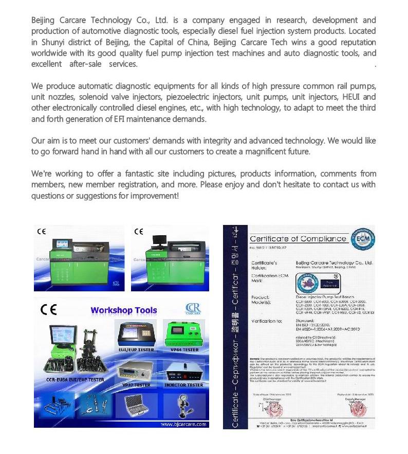 Common Rail Diesel Injector Test Bench CCR2000 with Piezo Injector Tester