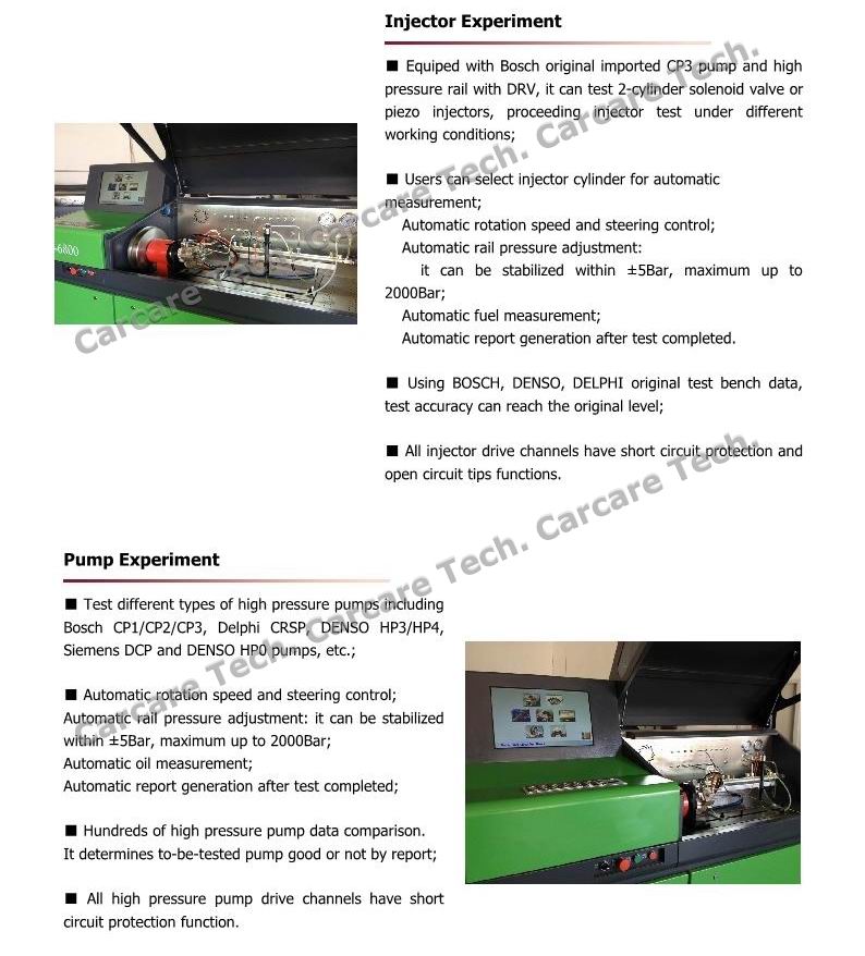 Test Machine Test Common Rail Pump and Injector Produced by BOSCH DELPHI DENSO and SIEMENS