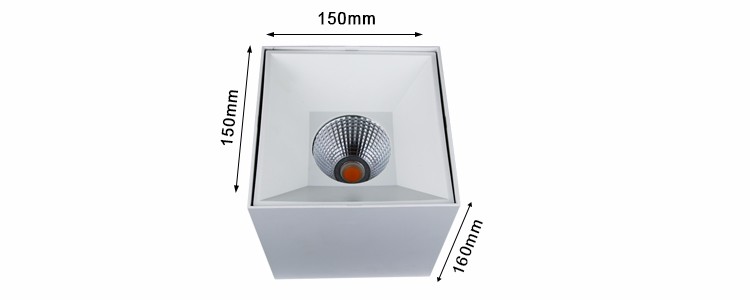 20W 6 inch square surface mounted wall mounted LED COB down light